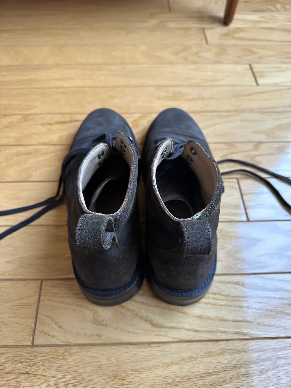 Men's Suede Charcoal Lace up Boots